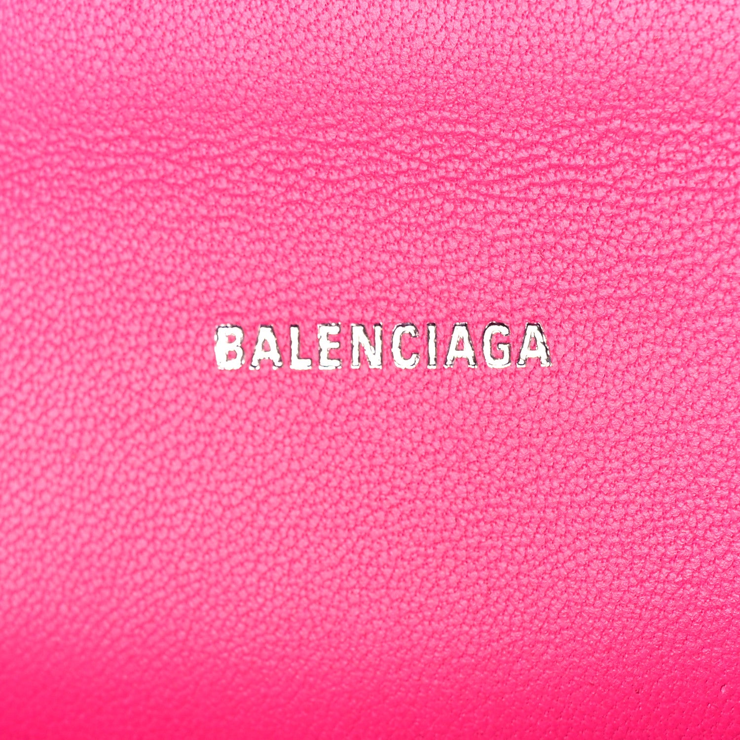 Balenciaga Smooth Calfskin Graffiti Hourglass Top Handle Bag XS Acid Fuchsia Black 6 of 8
