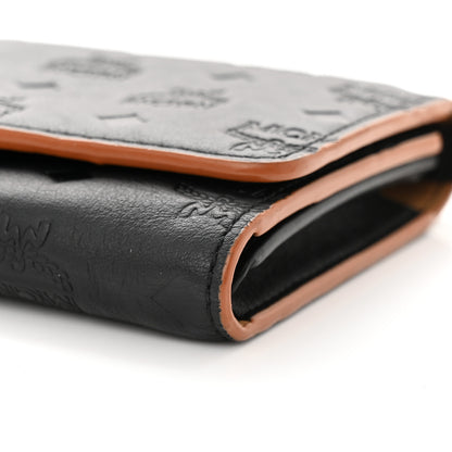 MCM Calfskin Ottomar Klara Tri Fold Phone Wallet On Strap Black 11 of 12