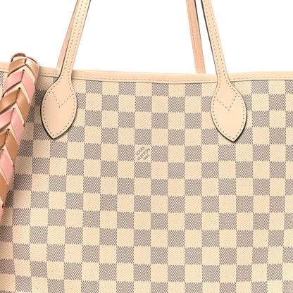 Louis Vuitton Damier Azur Braided Neverfull MM Pink 8 of 10
