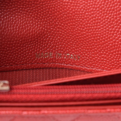 Chanel Caviar Quilted Medium Flap Wallet Red 7 of 10