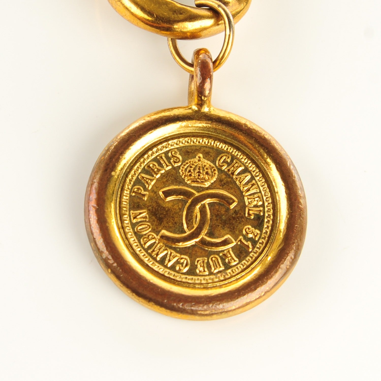 Chanel Lambskin CC Medallion Chain Belt Black Gold 4 of 5