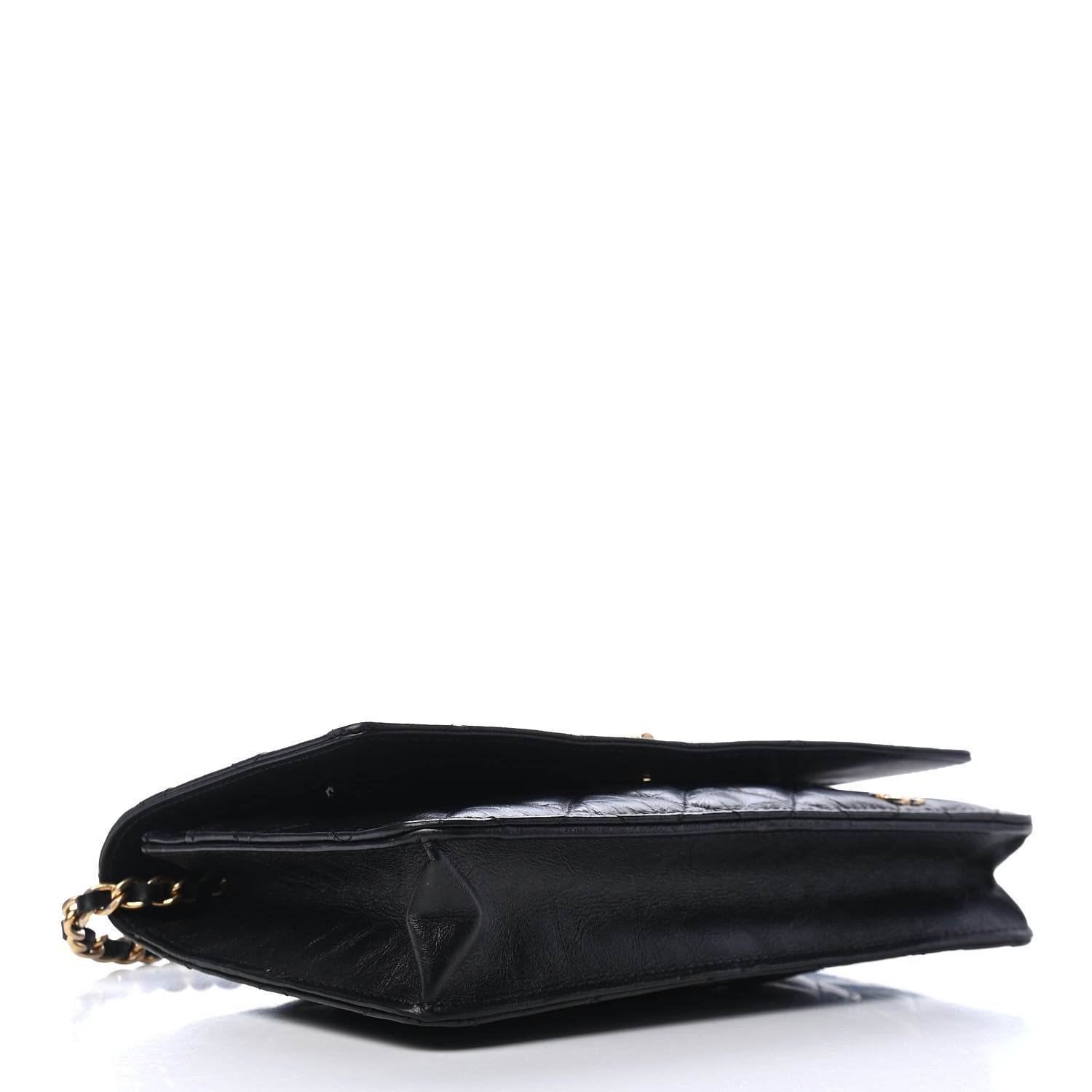Chanel Aged Calfskin Quilted Lucky Charms Casino 2.55 Reissue Wallet On Chain WOC Black 3 of 9