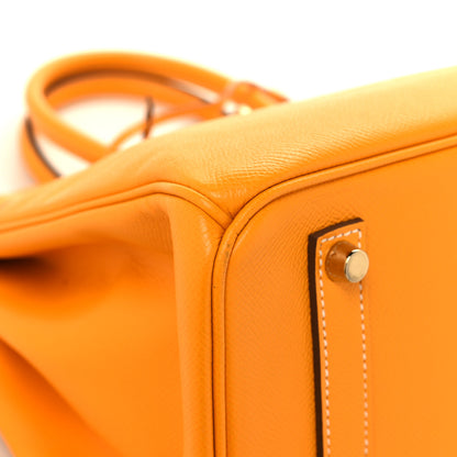 Hermes Epsom Candy Birkin 35 Jaune D'Or Feu 9 of 12