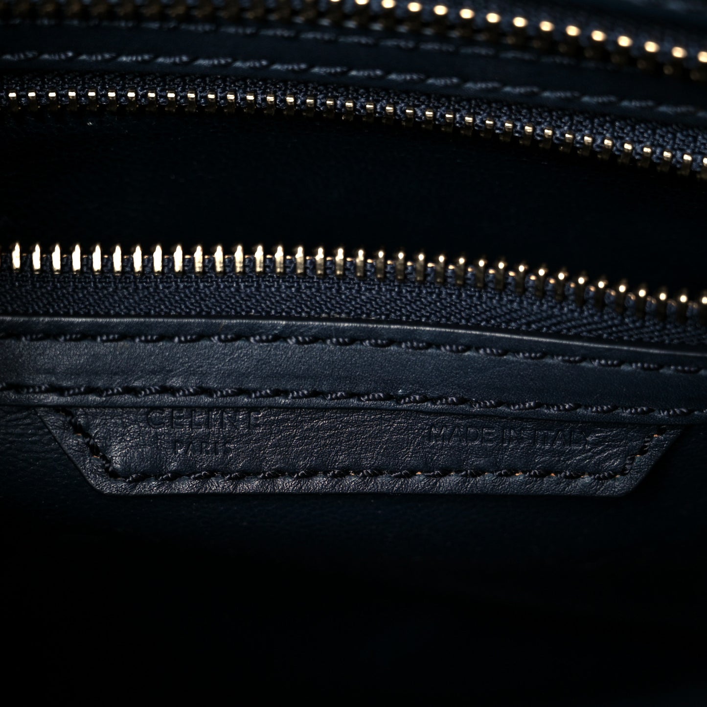 Smooth Calfskin Micro Luggage Navy Blue
