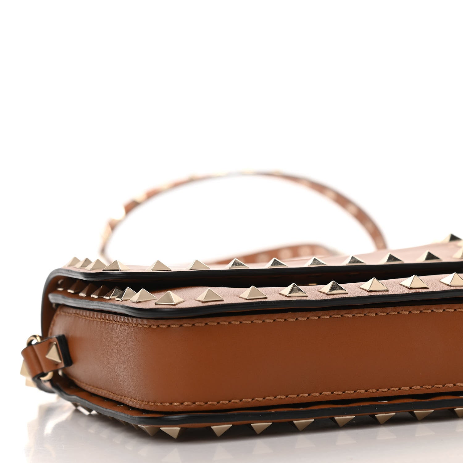 Valentino Garavani Vitello Rockstud Flap Crossbody Bag Light Cuir 10 of 11