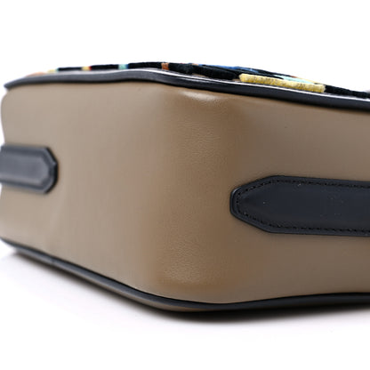 Fendi Vitello Century Velvet F is Fendi FF Multicolor Bi-Color Camera Case Fango Black Multicolor 9 of 12