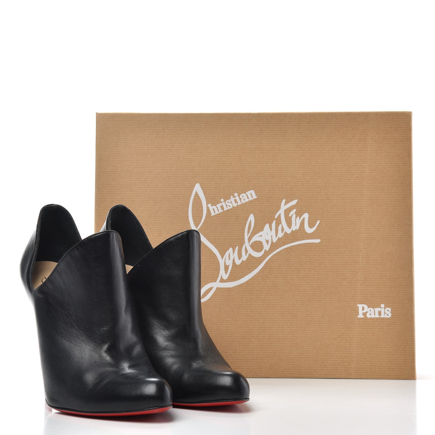 Christian Louboutin Nappa Dugueclina 100 Ankle Booties 37 Black 10 of 10