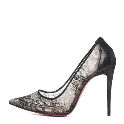 Christian Louboutin Dentelle Chantilly Follies Lace 100 Pumps 37 Black 1 of 9