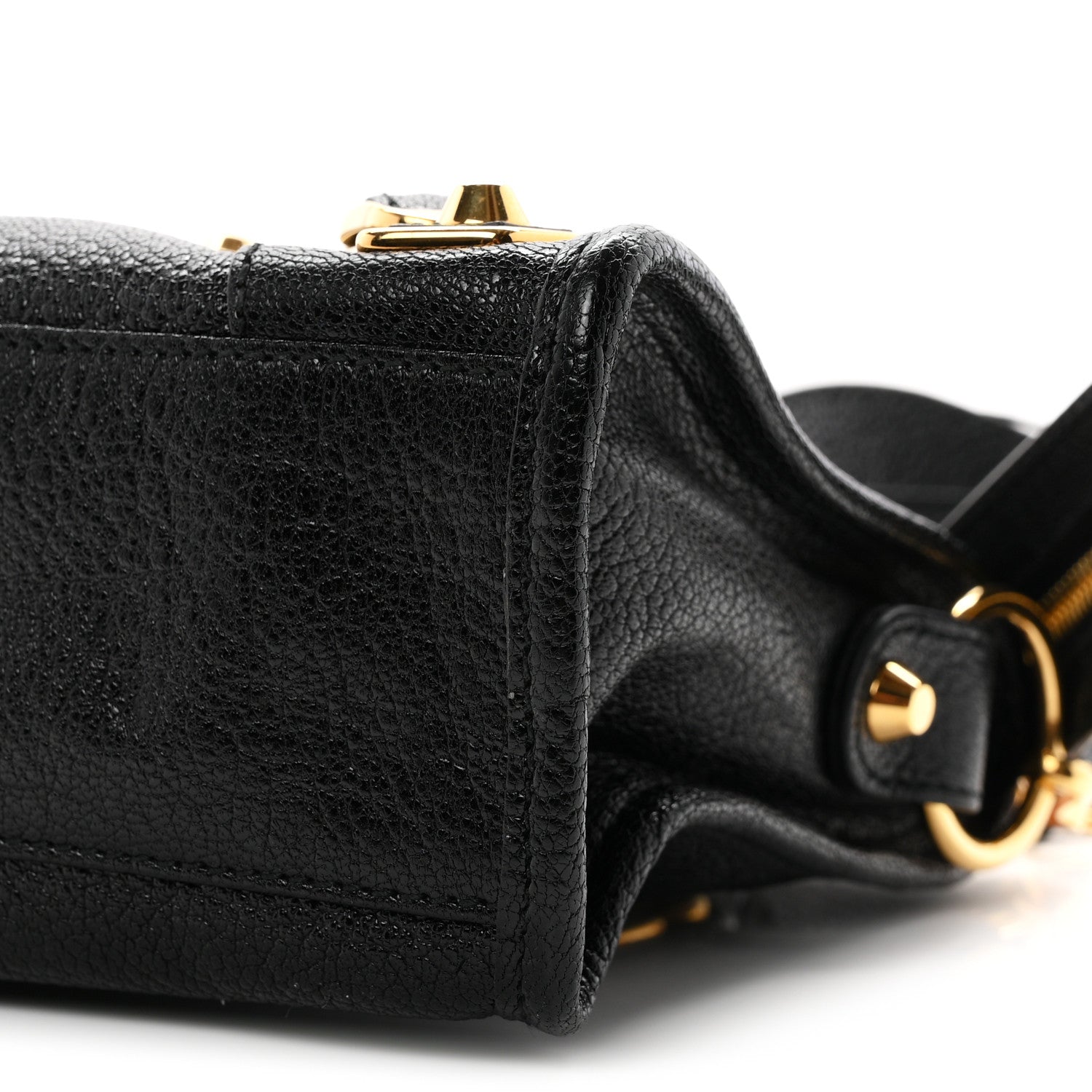 Balenciaga Chevre Gold Metallic Edge Hardware Mini City Black 11 of 11