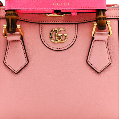 Gucci Wonka Grain Calfskin Mini Diana Tote Bag Wild Rose Fuxia Fluo 8 of 15