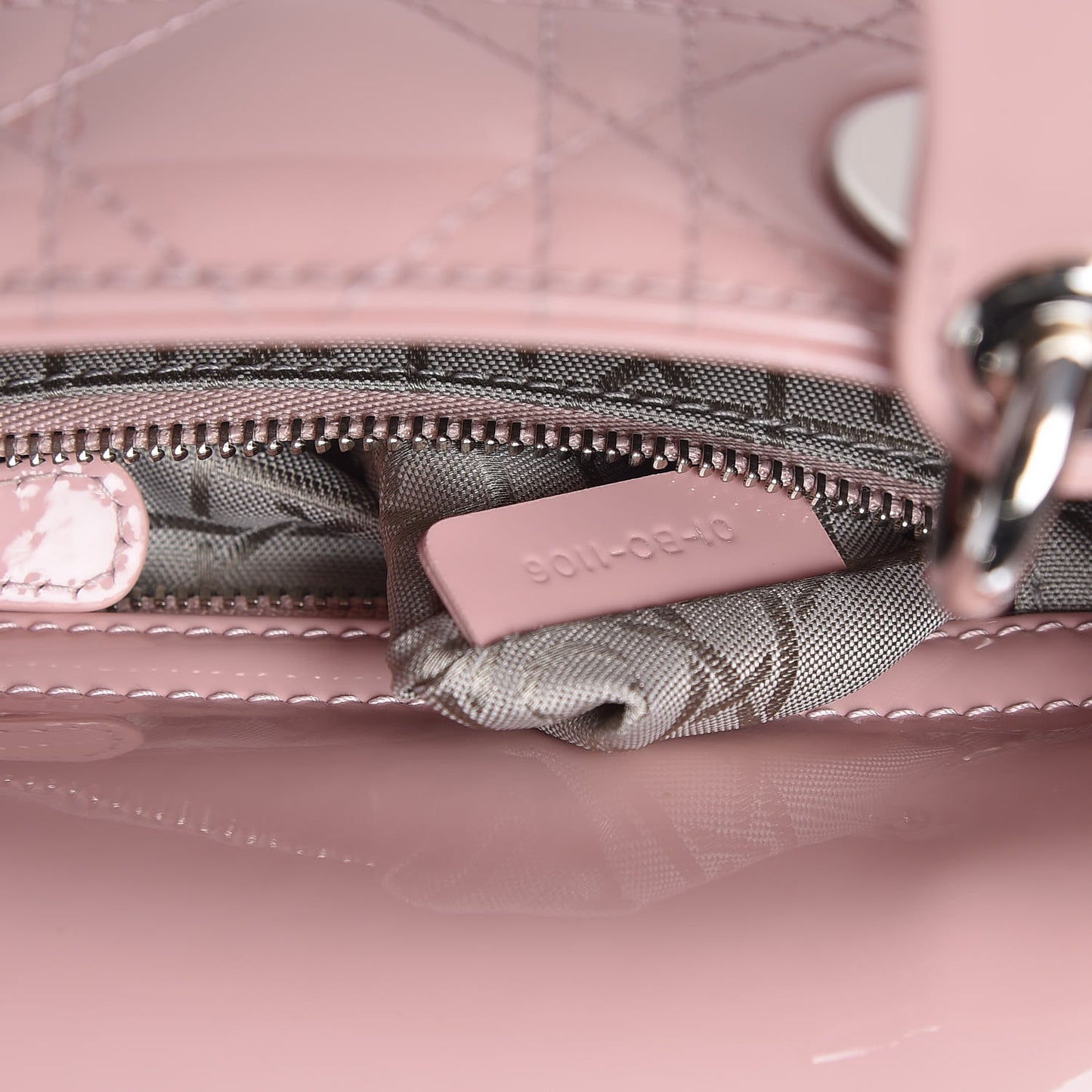 Patent Cannage Mini Lady Dior Pink