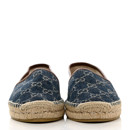 Gucci Denim GG Monogram Espadrilles 39 Blue Tea Cuir 2 of 12