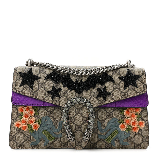 Gucci GG Supreme Monogram Snakeskin Bat Embroidered Small Dionysus