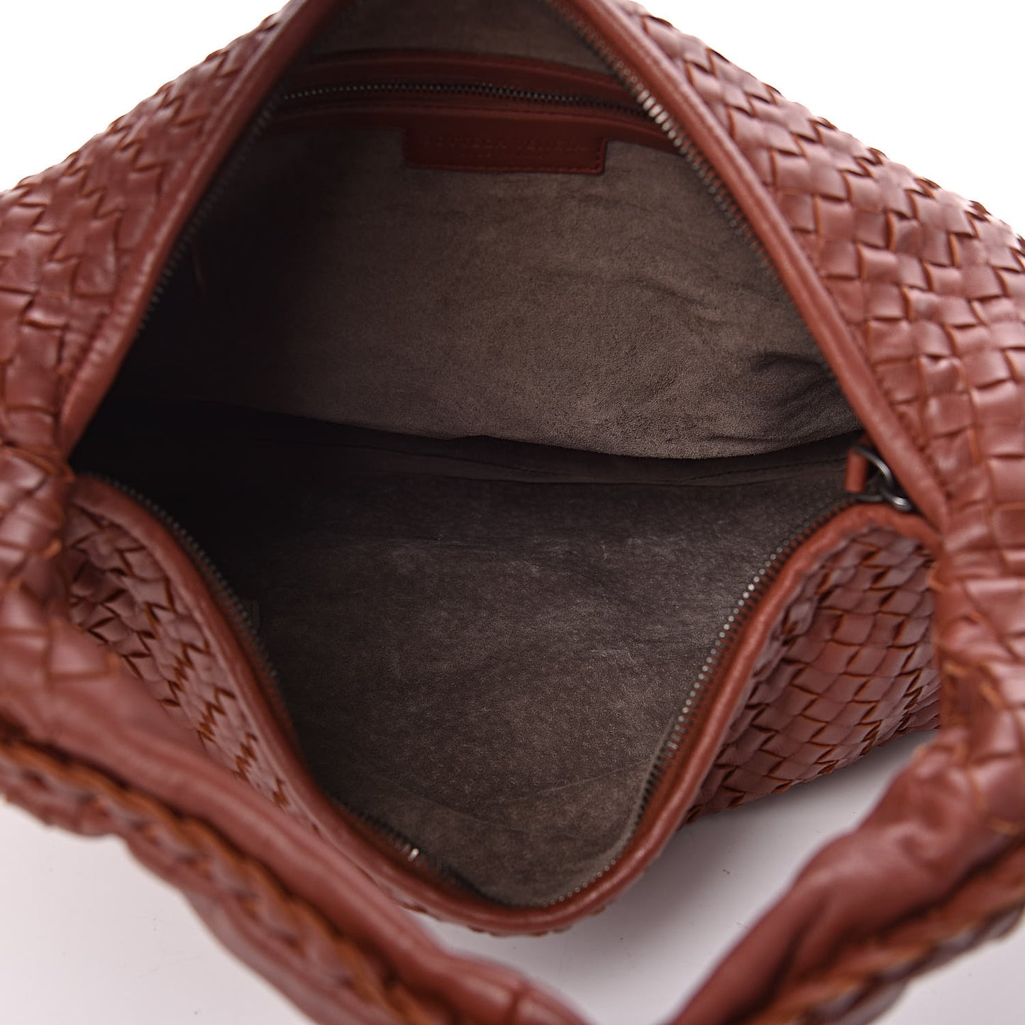 Nappa Intrecciato Large Veneta Hobo Brique