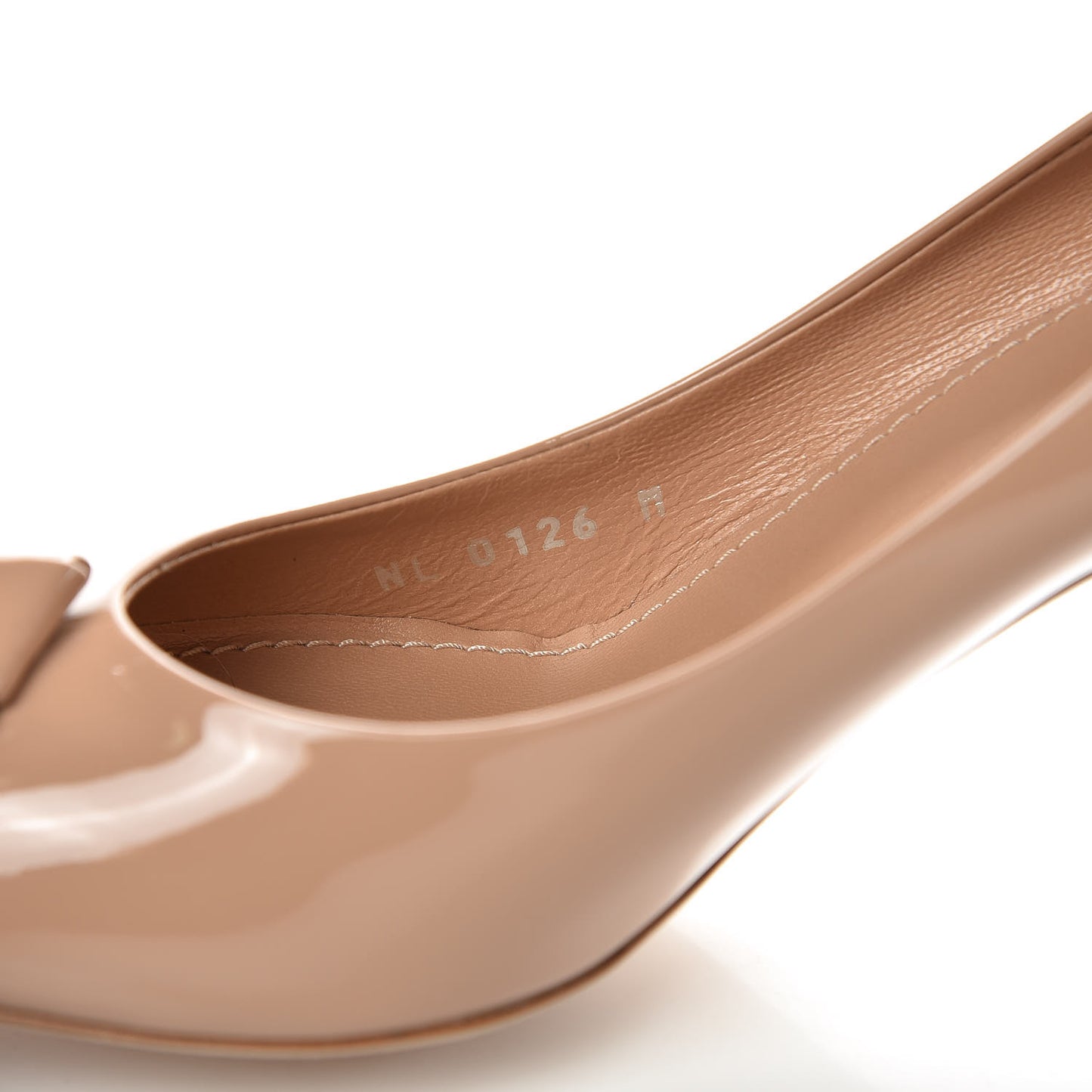 Patent Calfskin Fiancee Pumps 36.5 Ecru
