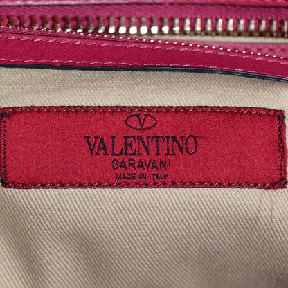 Valentino Garavani Vitello Rockstud Double Handle Tote Cyclamin 8 of 9
