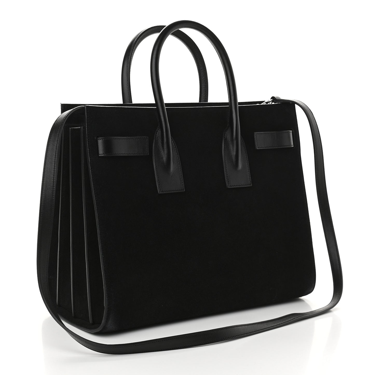 Suede Calfskin Small Sac De Jour Black