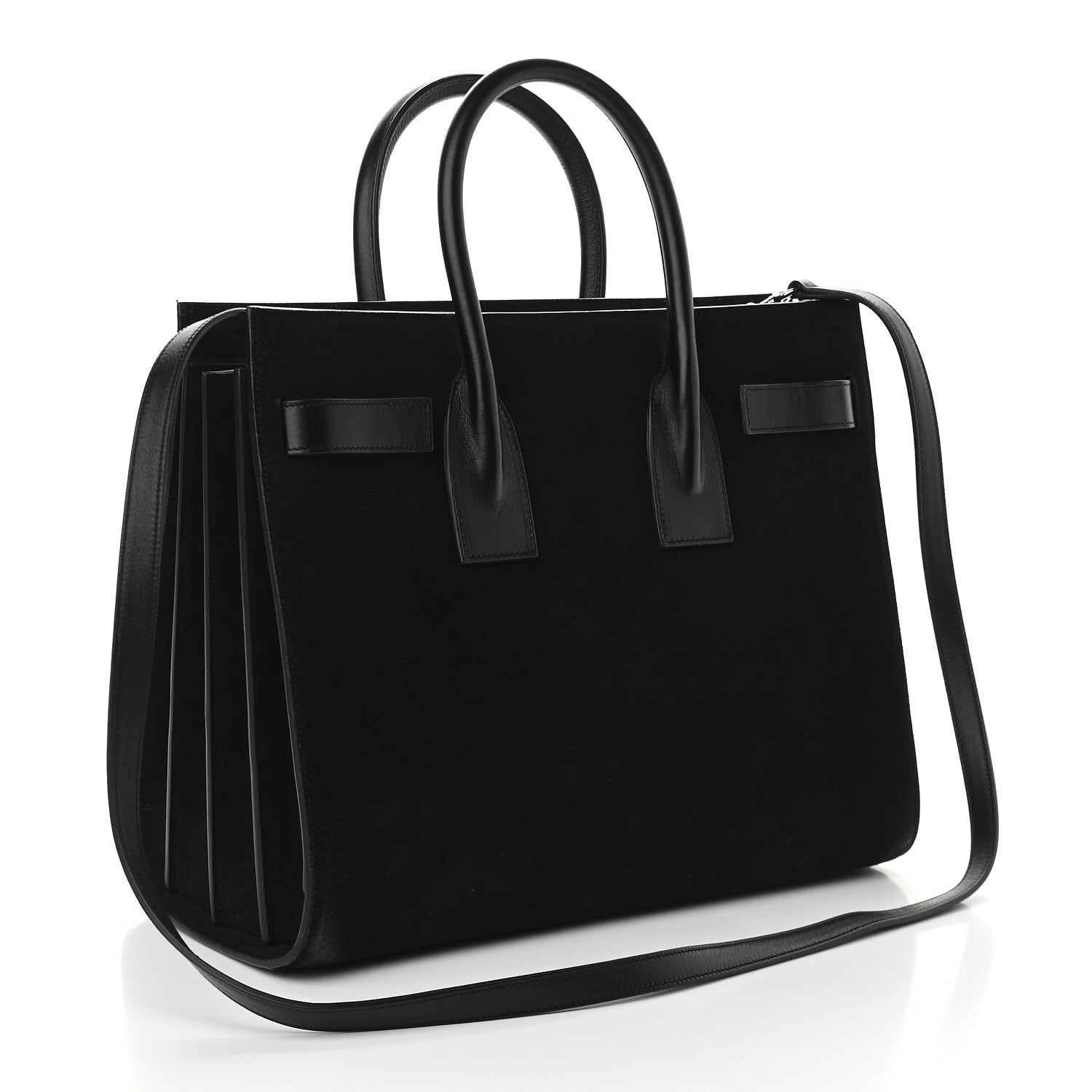 Saint Laurent Suede Calfskin Small Sac De Jour Black 2 of 8