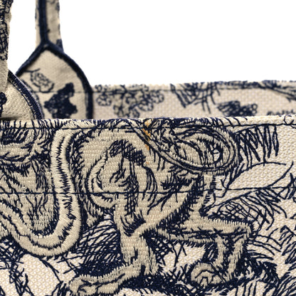 Christian Dior Canvas Embroidered Medium Dioriviera Toile De Jouy Book Tote Blue 11 of 13