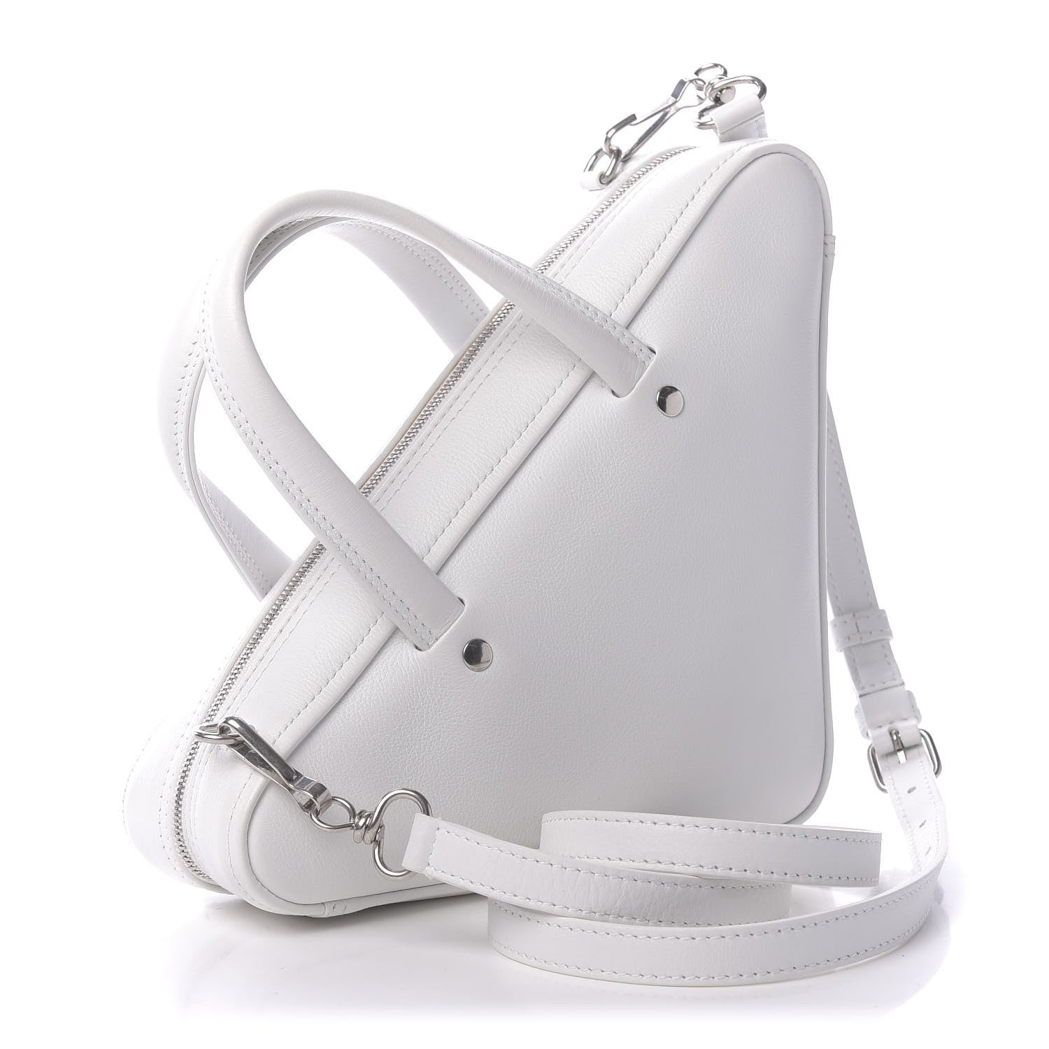 Balenciaga Calfskin XS Triangle Duffle White 3 of 10