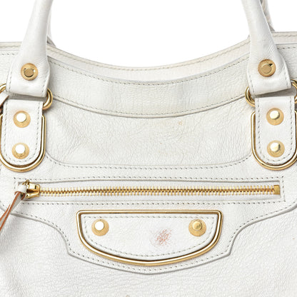 Balenciaga Chevre Gold Metallic Edge Hardware City White 15 of 15