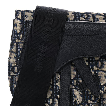 Christian Dior Oblique Saddle Messenger Pouch Beige Black 8 of 10