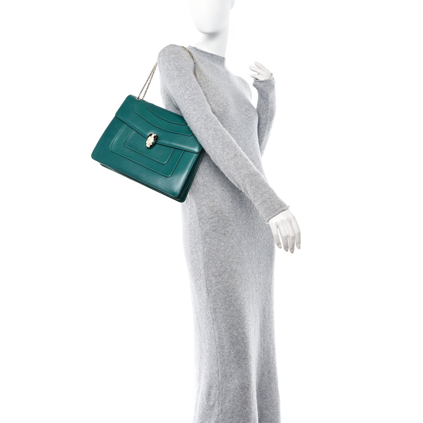 Calfskin Serpenti Forever Crossbody Emerald Green