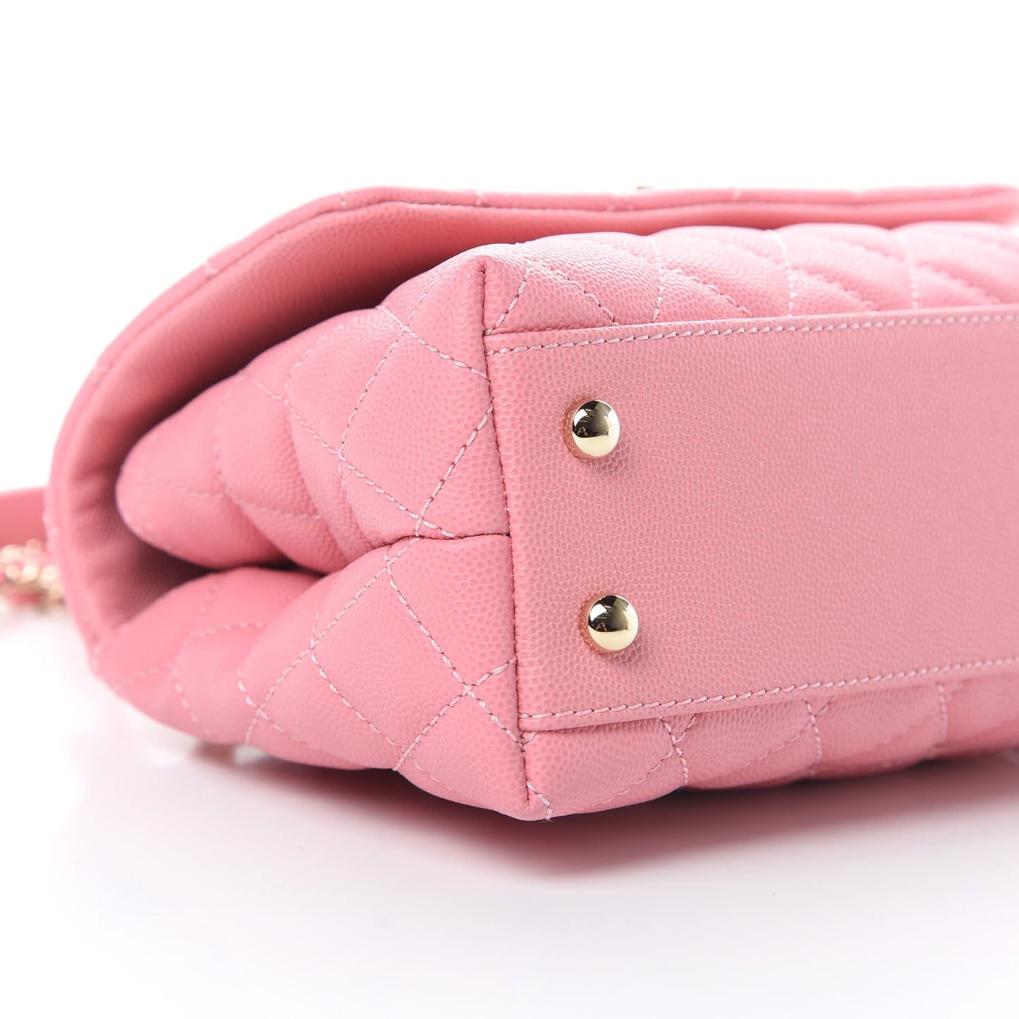 Caviar Quilted Mini Coco Handle Flap Pink