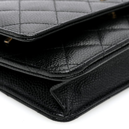Chanel Caviar Quilted Wallet on Chain WOC Black 9 of 11