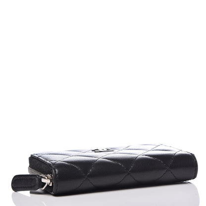 Chanel Lambskin Quilted Zip Coin Purse Black 4 of 7