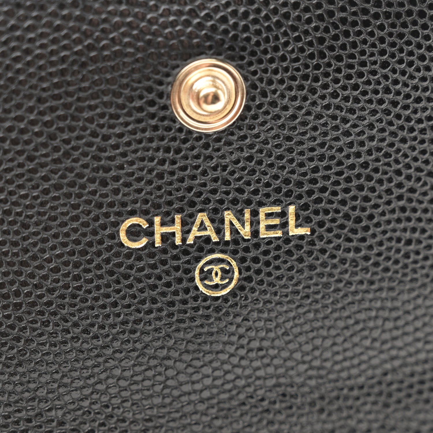 Chanel Caviar Quilted Crystal CC Large Gusset Flap Wallet Black 6 of 9
