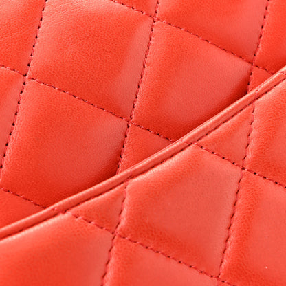 Chanel Lambskin Quilted Maxi Double Flap Red 38 of 43