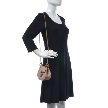 Chloe Grained Lambskin Nano Drew Shoulder Bag Cement Pink 2 of 6