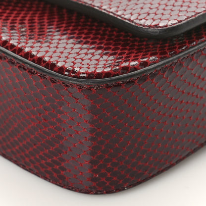 Jimmy Choo Calfskin Lizard Embossed Crystal Cheri Satchel Bordeaux 8 of 8
