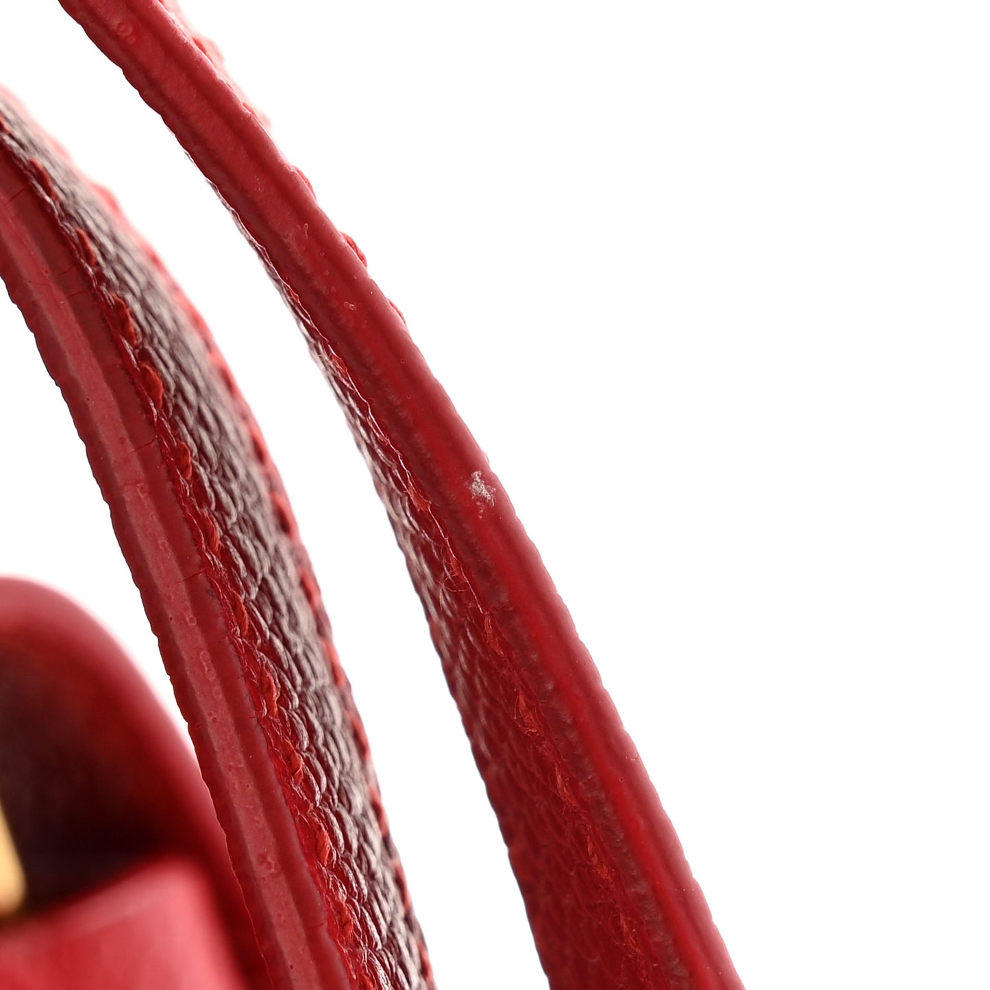 Grained Calfskin Nano Sac De Jour Lipstick Red