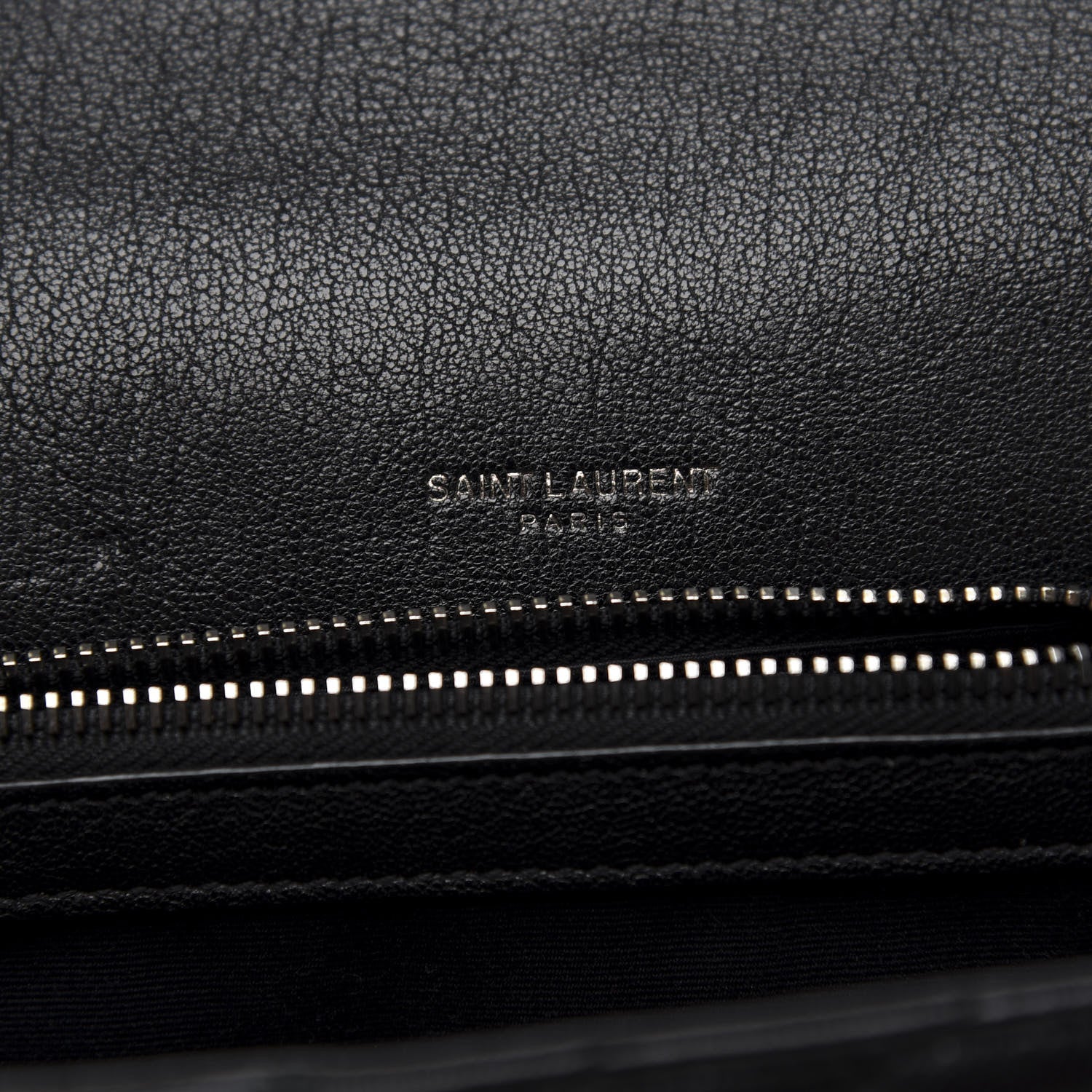 Saint Laurent Sheepskin Matelasse Chevron Monogram Medium College Bag Black 5 of 10