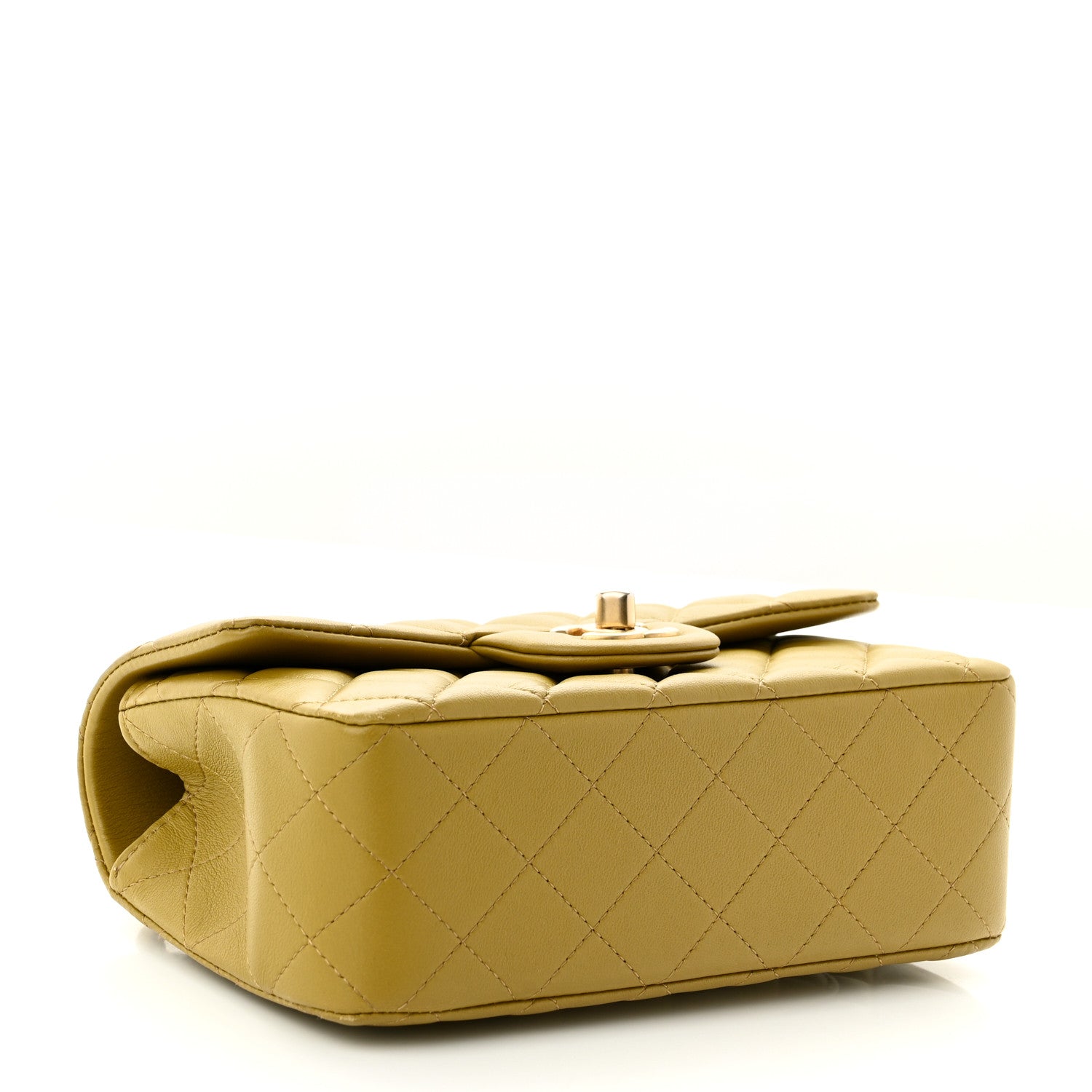 Chanel Lambskin Quilted Metal Mini Top Handle Rectangular Flap Green 3 of 11