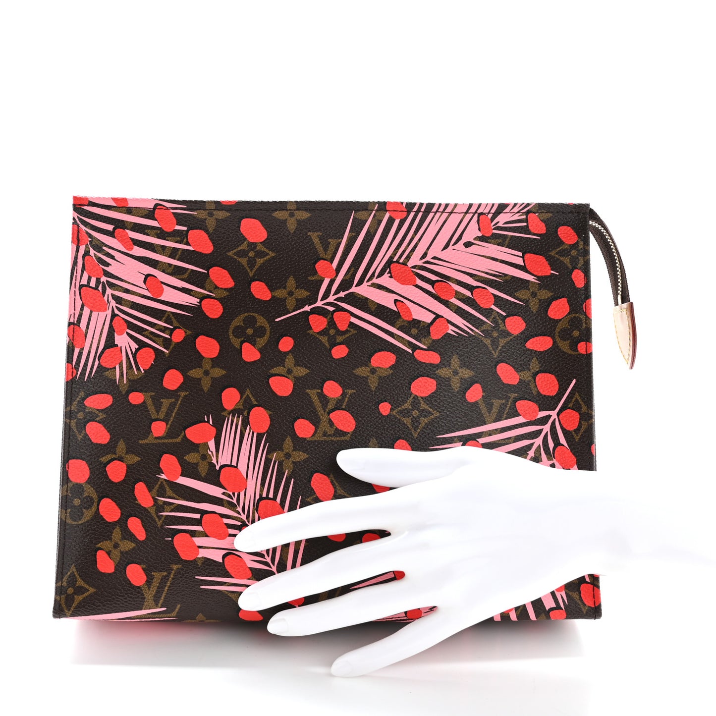 Monogram Jungle Dots Toiletry Pouch 26 Sugar Pink Poppy