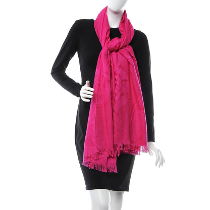 Hermes Cashmere Silk New Libris Stole Rose Indien 2 of 4