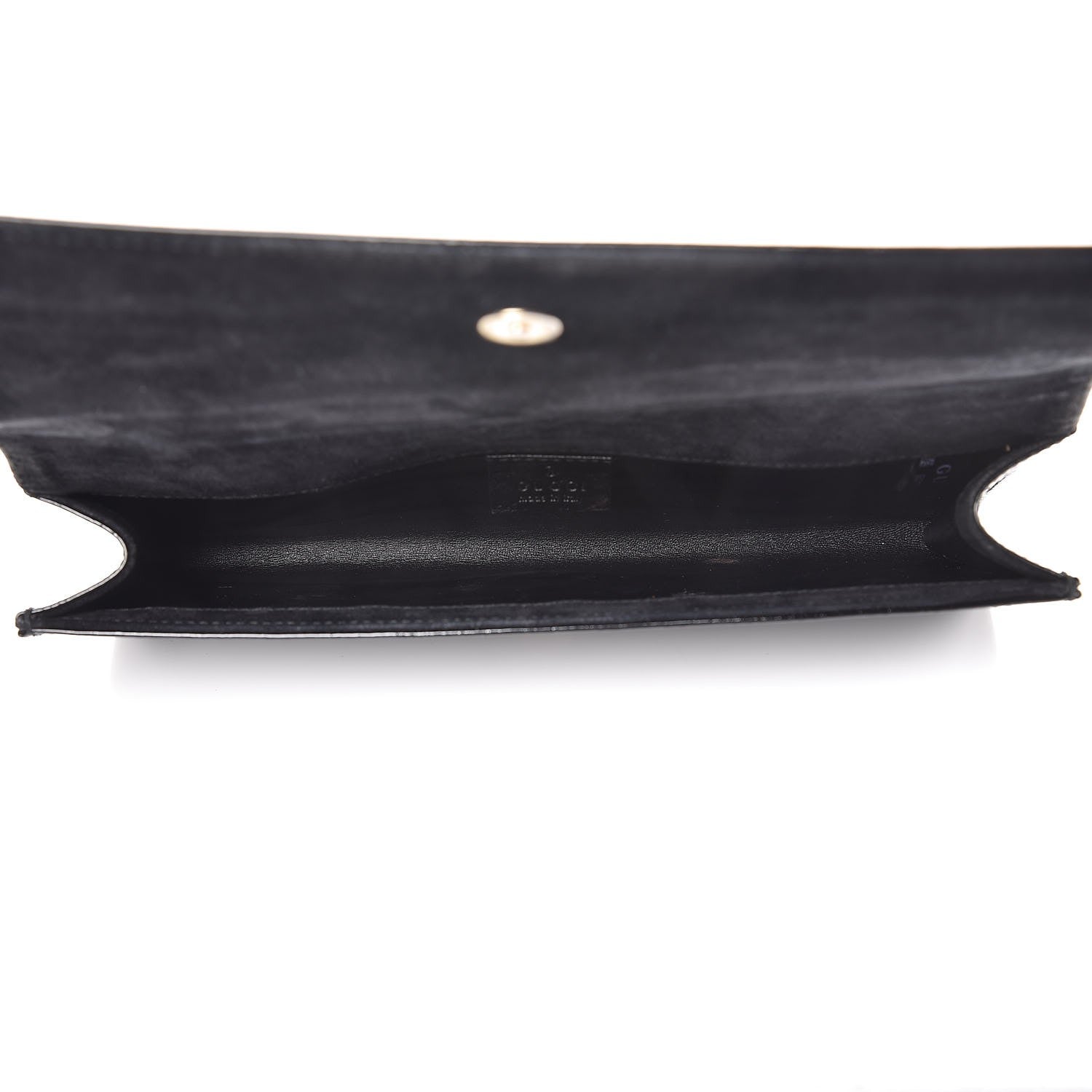 Gucci Patent Microguccissima Small Broadway Clutch Black 5 of 9