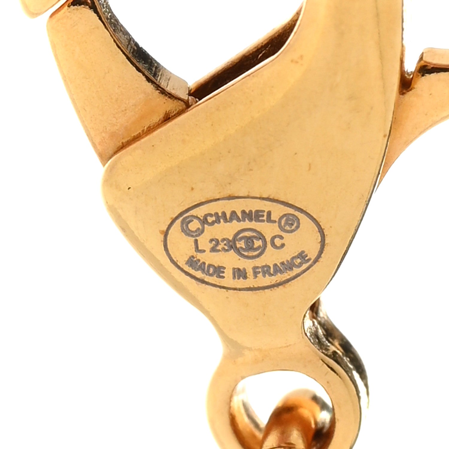 Chanel Resin CC Necklace Gold Black 6 of 7