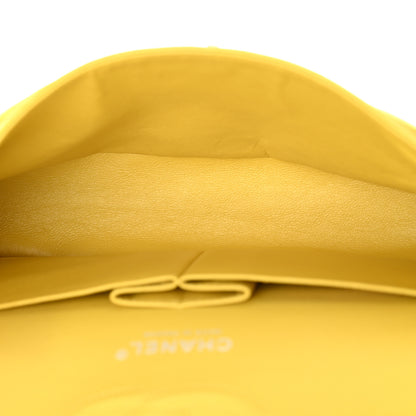 Chanel Lambskin Quilted Medium Double Flap Yellow 5 of 15