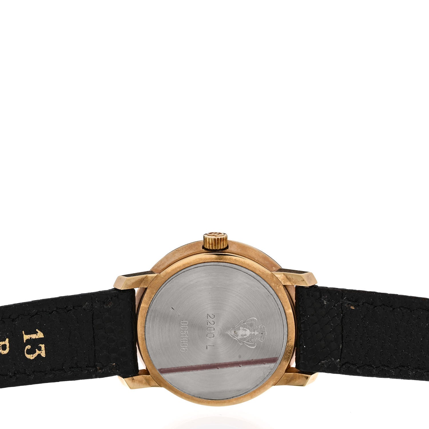 Gucci Stainless Steel Lizard 26mm 2200L Quartz Watch Black 4 of 6