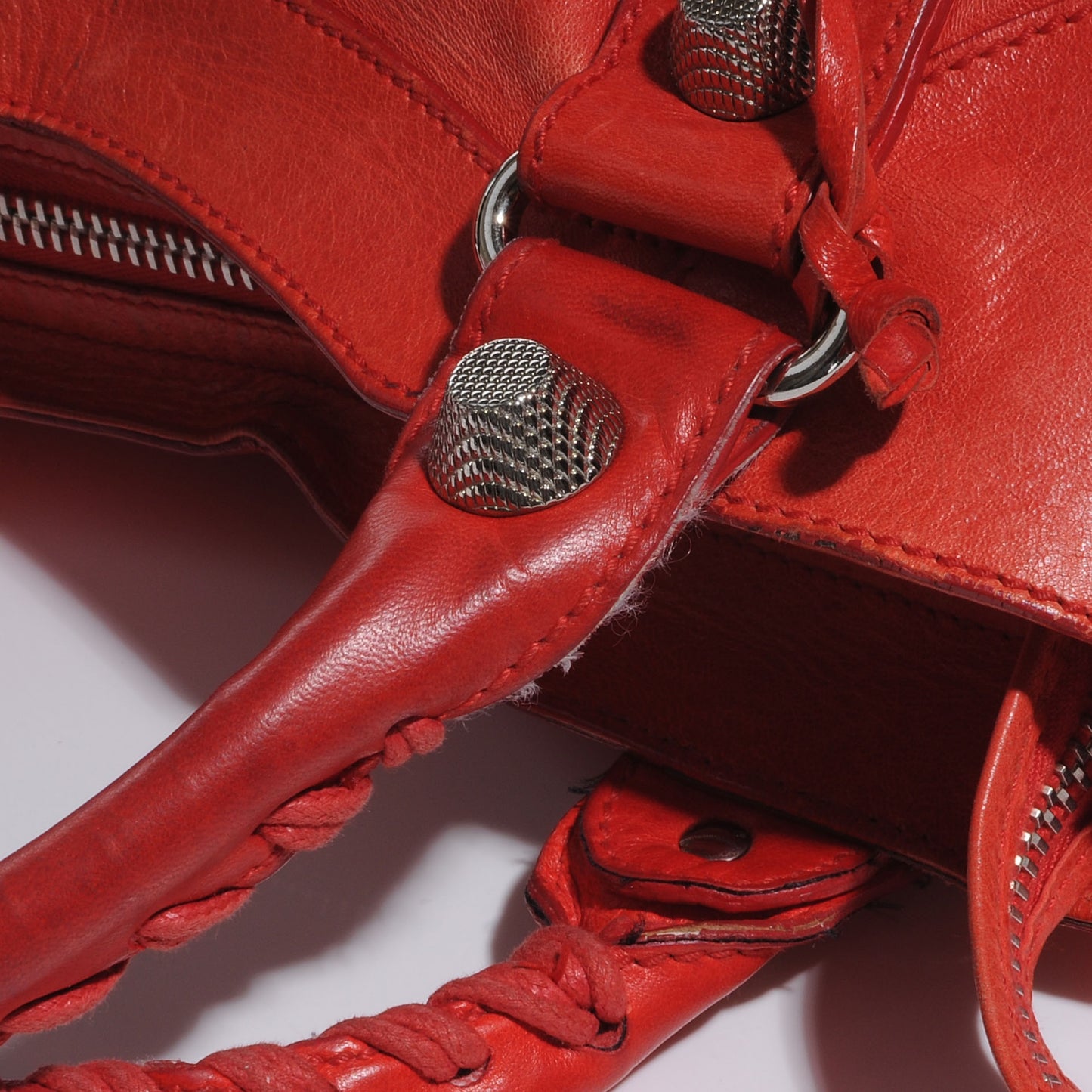Agneau Giant 21 Silver Hardware CIty Vermillion
