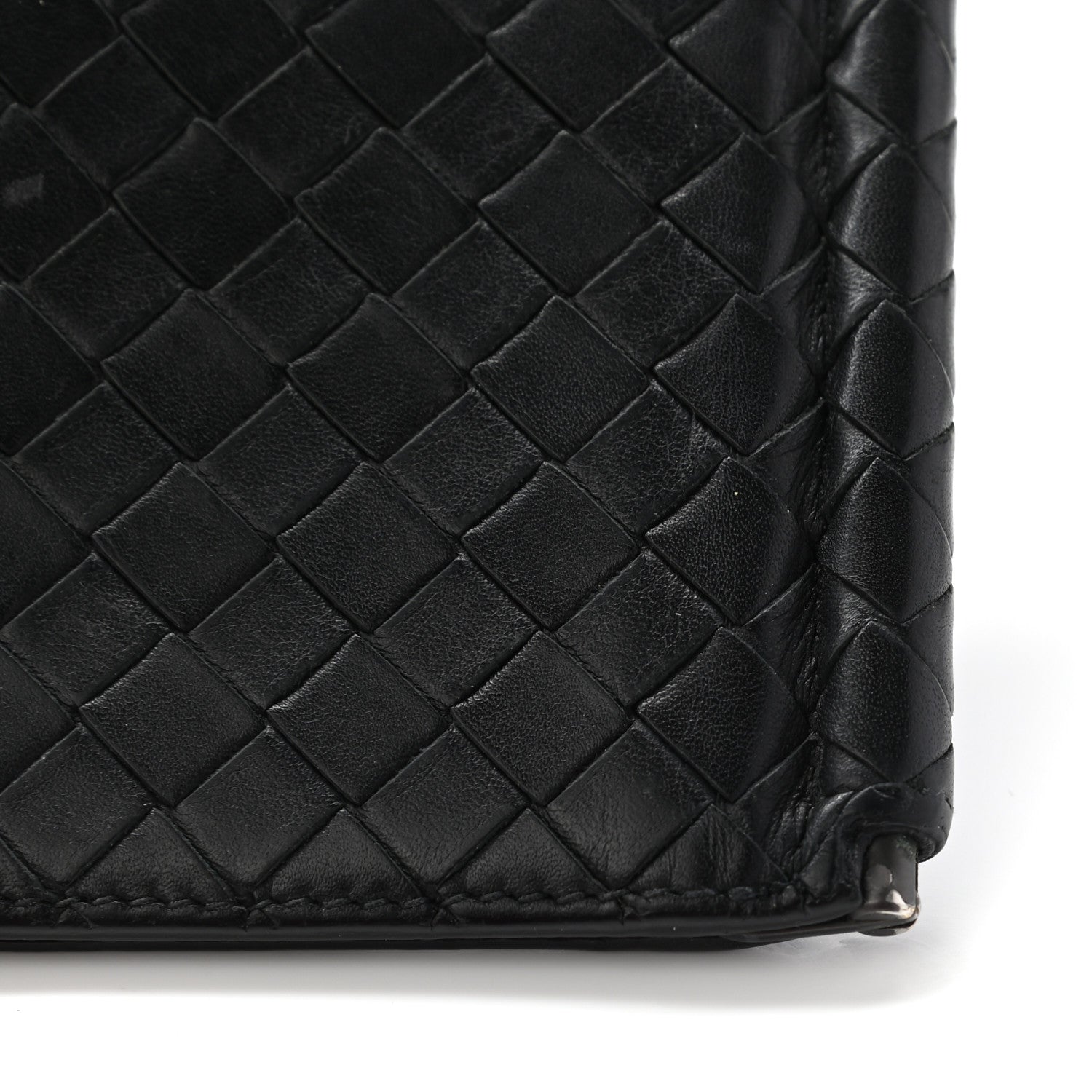 Bottega Veneta Nappa Intrecciato Bi-Fold Money Clip Wallet Black 10 of 10