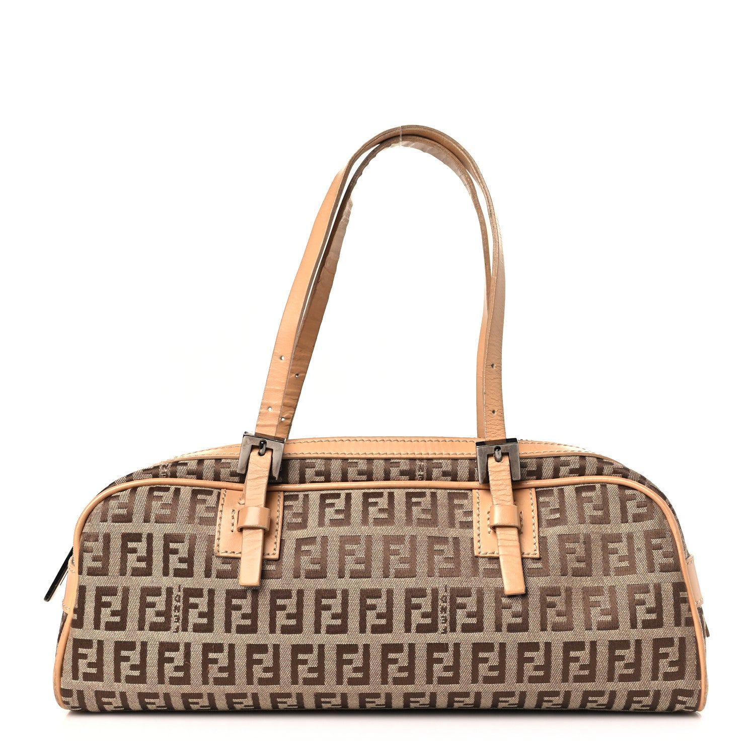 Fendi Zucchino Zip Top Tote Beige 1 of 8