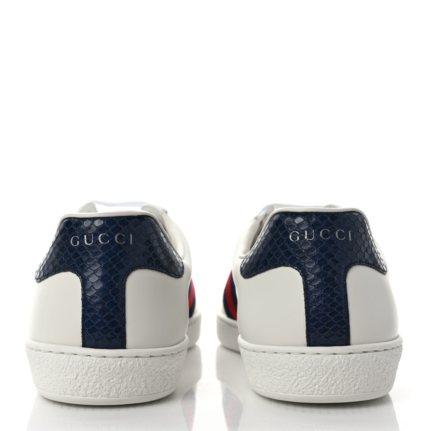Gucci Miro Soft Calfskin Ayers Web Mens Ace Sneakers 8.5 White Blue 5 of 9