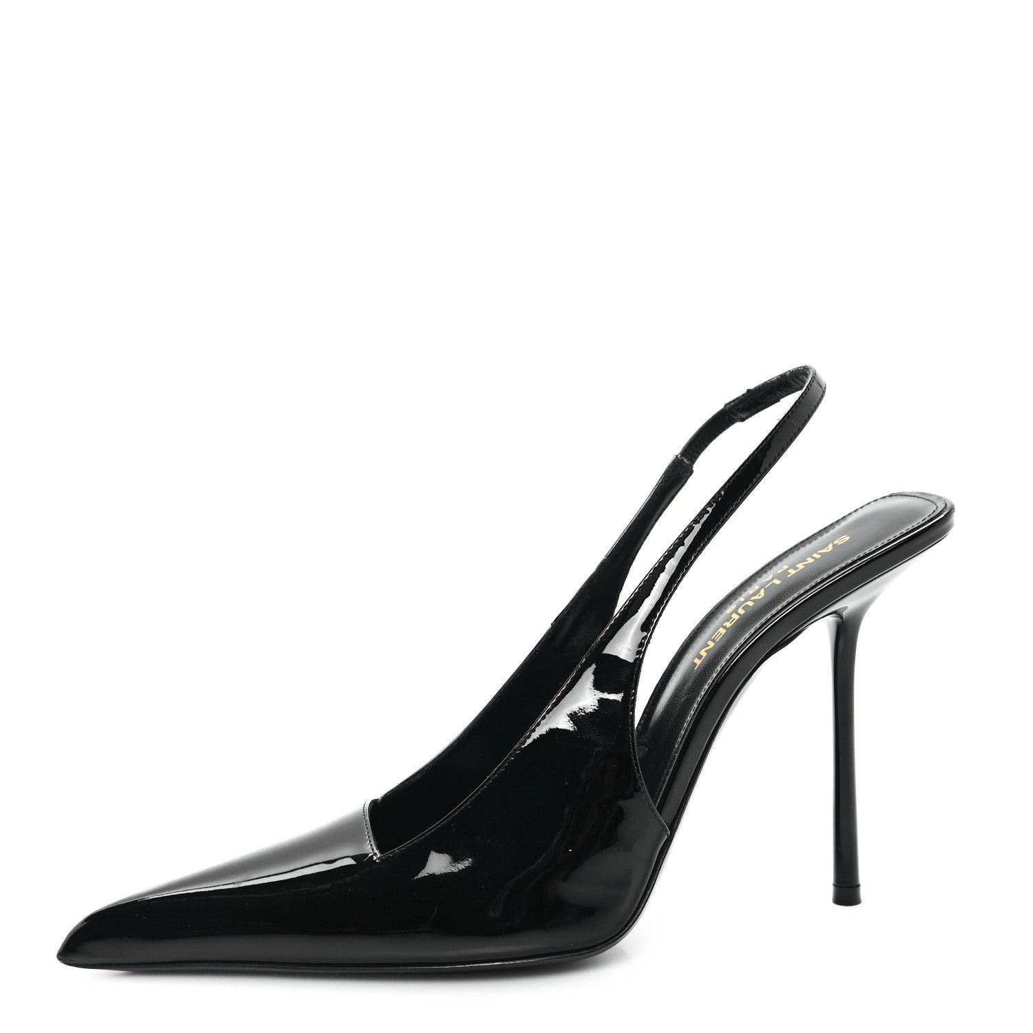 Saint Laurent Vernice Grupy Kiss 105 Slingback Pumps 37 Black 1 of 10
