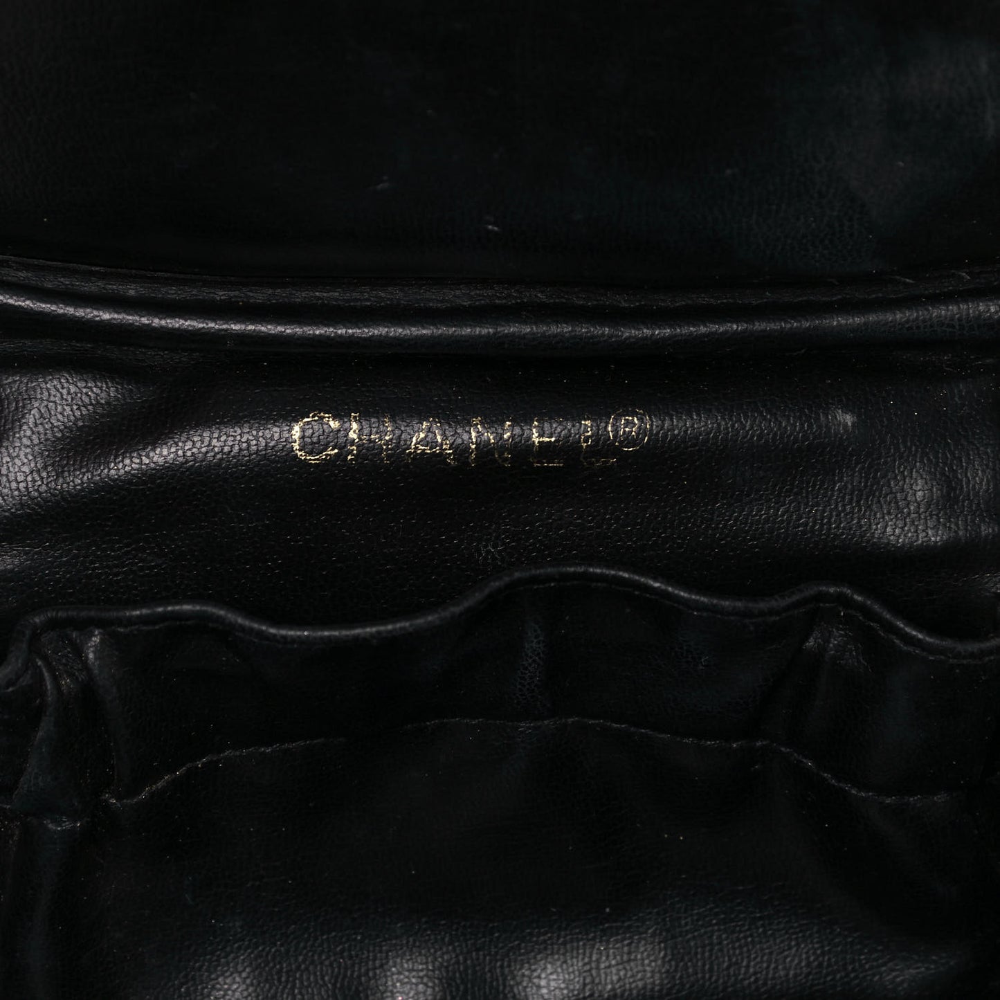 Lambskin Vanity Cosmetic Case Black