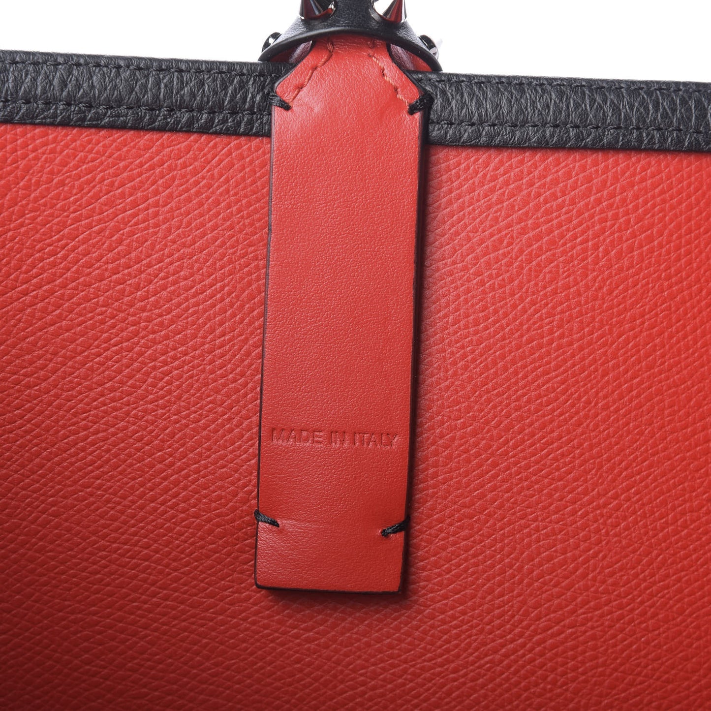 Calfskin Spikes East West Cabata Tote Black